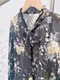 2件SET！花束繫帶雪紡襯衫+雙層細褶裙（5色：黑/黃/粉/藍/杏）