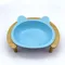 貓頭瓷碗(藍)