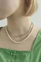 【🇯🇵日選物】GOLDY｜pearl x asymmetrical chain layered necklace