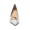 GRETCHEN 金屬釦真皮高跟尖頭鞋-白色