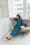 花神芙蘿拉 (日系 花卉刺繡極親膚寬鬆休閒洋裝) B5