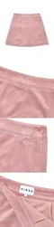 【現貨出清】NCORE x KIRSH 車線造型素色短裙 (粉紅)