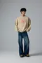 NIHOW made｜毛毛哭泣小花大學TEE(杏)