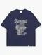 【25SS】Nomanual 美式拚色圖案短袖上衣(深藍)