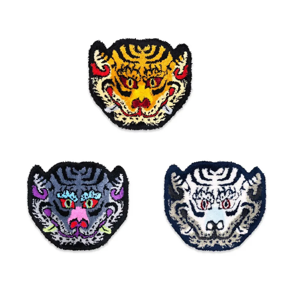 Raw Emotions Tiger Head Rug Coaster 香港西藏老虎頭地毯置物墊