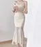 仙氣網紗魚尾高級感洋裝-2色