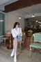 濟州島的日落-韓國不規則釦牛仔短裙