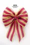 金紅條紋蝴蝶結(W221-4/Gold and Red Striped Butterfly Bow) ｜手作｜布置｜金色｜緞帶用途