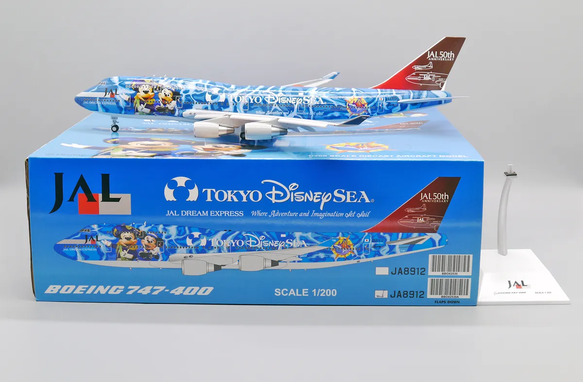 JC Wings 1/200 日本航空JAL B747-400 JA8912 <東京迪士尼海洋>