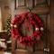 【NEW新品上市】聖誕派對系列花圈2(Christmas wreath)-16/18/24英吋/inch｜緞帶王｜獨一無二｜聖誕節｜絨布花圈｜緞帶花圈｜客製化｜聖誕裝飾｜門裝飾