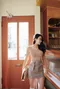 ✈愛葛莎的心機遊戲-韓國透膚縷空高領上衣