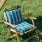 【Kinoco】藍白條連身加棉椅套(僅椅墊) Single Padded Chair Cover