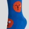 nounou누누－橘色表情藍色中筒襪！230-260通用