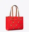 TORY BURCH SMALL T MONOGRAM EMBROIDERED RABBIT TOTE