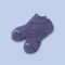 花紗抗菌運動踝襪〈深紫〉