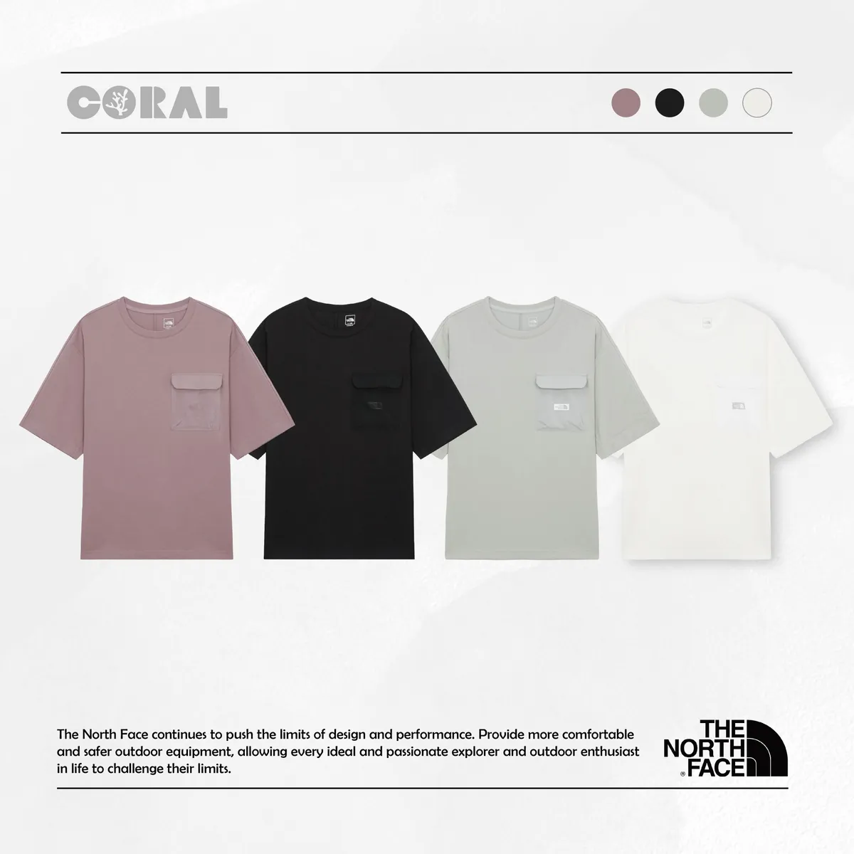 THE NORTH FACE ★ M'S JOURNEY S/S R/TEE - NT7UR23 THE NORTH FACE M'S JOURNEY S/S R/TEE 寬鬆版型梭織口袋短袖