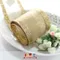W255 鐵絲雙金邊菱形型亮蔥微透緞帶 75mm  (W255 Dazzling Metallic Ribbon Gold 75mm)