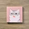 【Among】20×20cm 貓咪肖像無框畫-銀虎斑貓
