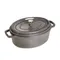 STAUB 橢圓形鑄鐵鍋 29CM 白色松露/芥茉黃/櫻桃紅/黑/石墨灰/羅勒綠/深藍色