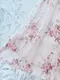 2件SET！花束繫帶雪紡襯衫+雙層細褶裙（5色：黑/黃/粉/藍/杏）