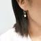麻花圈珍珠耳環