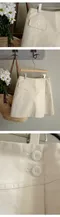 98doci made-OAT/Creamy Two-button Wrap Skirt：側開衩造型短裙