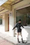 秋織-韓國短版高領麻花針織衫+針織短裙套裝