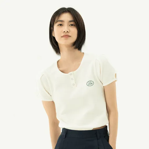 LEE■Women Waffle Henry Neck T-Shirt■送料込 LEE□Women Waffle Henry Neck T-Shirt□送料込 (LEE/Tシャツ
