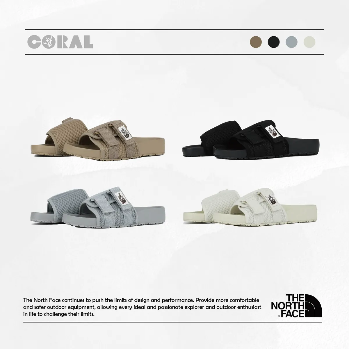 THE NORTH FACE DUAL SLIDE 新款全包覆式結構魔鬼氈拖鞋NS81R51