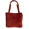 CHANEL Vintage | 勃根地紅麂皮玳瑁小托特包 手提包