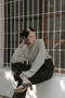 立體中線內開衩西褲 (兩色)