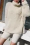 ✈冬季的呢喃小語-韓國巨柔軟小高領毛毛針織衫