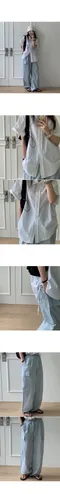 A little b [made]－mont strap shirt (3color)：造型抽繩短袖襯衫-白色
