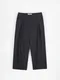 SALE/ LINENNE－mont stripe slacks (2color)：直條紋壓褶西裝長褲/品牌自訂款