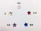 A1798 五色星星水鑽貼片 10入  (Star Cubic Zirconia)
