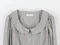 LINENNE品牌自訂款－maronie check blouse (gray)：短版泡泡袖襯衫