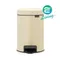 【缺貨】BRABANTIA PEDAL BIN NEWICON 杏仁白 時尚腳踏式垃圾桶 3L #113000
