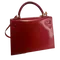 HERMÈS Vintage | 紅色金釦BOX KELLY 28cm 手提/肩背包