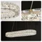 【鹿屋燈飾】DHJ-078-1 輕奢長形水晶遙控調光吊燈｜LED 80W 2.4G 遙控無極調光｜LED吊燈 遙控吊燈 餐廳吊燈 中島吊燈 客廳吊燈 水晶吊燈