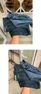 LINENNE－clay pin tuck wide denim (blue)：深藍細褶直筒牛仔褲