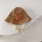 小熊蕾絲綁帶漁夫帽