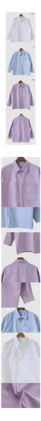 어리틀빗A little b－plain oxford shirt (3color)：純色牛津襯衫