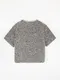 LINENNE－boucle mix half tee (charcoal)