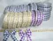 【整箱販售】金蔥織帶38MM(1-1/2英吋寬)/格子/紫色/緞帶批發/藍綠色/蝴蝶結/緞帶王/黃白色/禮物包裝/包裝緞帶