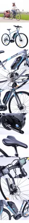 【IKIN】E-BIKE 700C 105平把 電動輔助自行車-灰藍