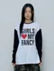 【25SS】Fancy Club 拚色LOGO長袖上衣(黑)