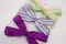 知性條紋蝴蝶結(Minimalist Layered Bow)｜深紫色｜羅紋｜線條｜粉綠色｜裝飾｜緞帶用途｜情人節｜可愛