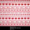 KC8424-1 字母愛心亮蔥布料 一碼 (KC8424-1 Heart with Love Red Glitter Fabric)