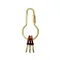ADOLE 皮革黃銅鑰匙圈/圓壺型 (紅)