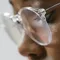 【NOOZ】抗藍光時尚造型平光閱讀眼鏡 －鏡腳便攜款（矩形－透明色）